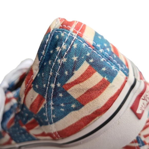 Vans US m9.0 w10.5 American Flag Unisex Red White Blue USA Sneakers - Picture 6 of 16